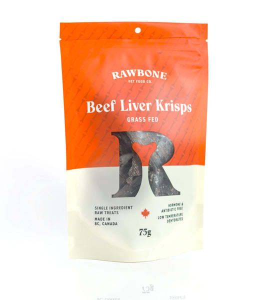 Rawbone Grass Fed Beef Liver Krisps – 75 g