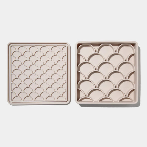 dogged 3-in-1 fish scale slow feeder bowl