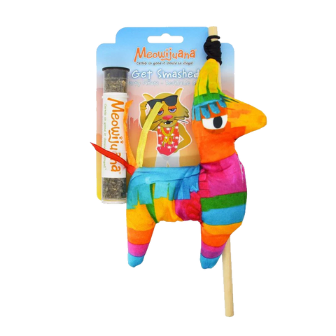 Meowijuana - Catnip - Toy - "Get Smashed" - Piñata with Wand