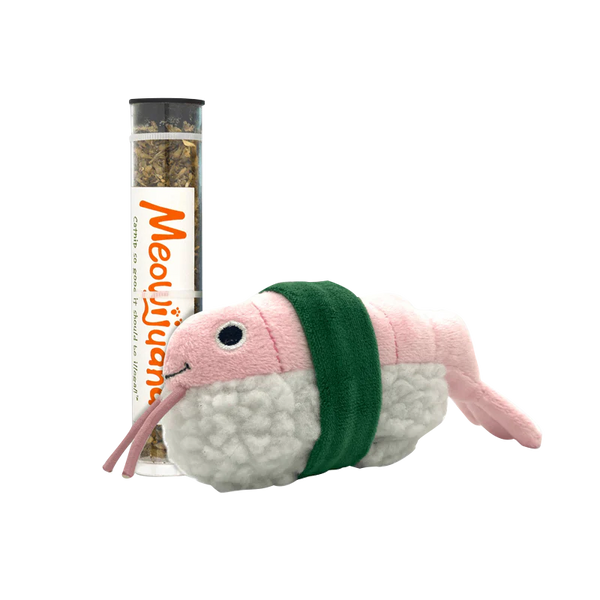 Meowijuana - Catnip - Toy - "Get Wrapped" - Shrimp Sushi
