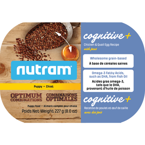 Nutram Dog OC Cognitive+ Chicken & Quail Egg Puppy Tub 8oz