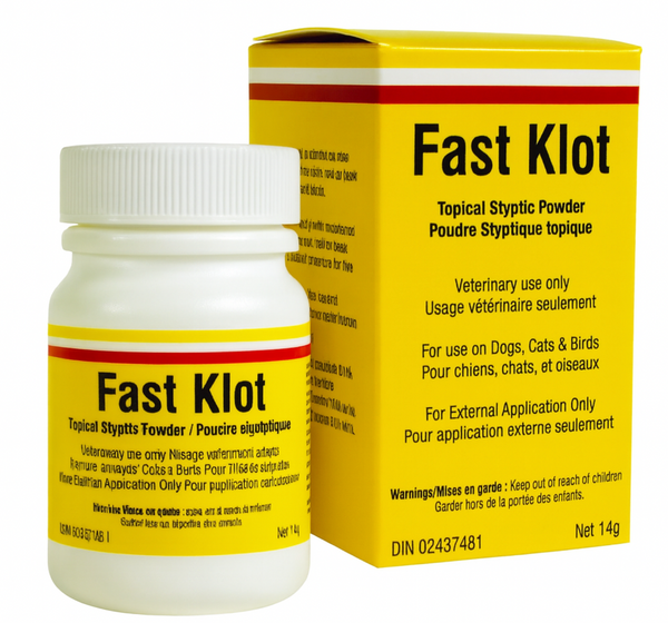 Fast Klot Topical Styptic Powder for Cats Dogs and Birds