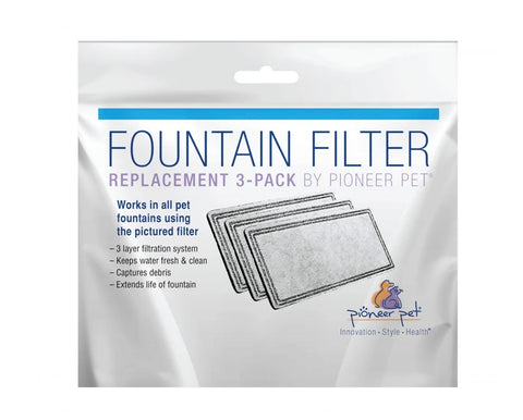 FOUNTAIN FILTER REPLACEMENT - FOR PLASTIC - 3pk