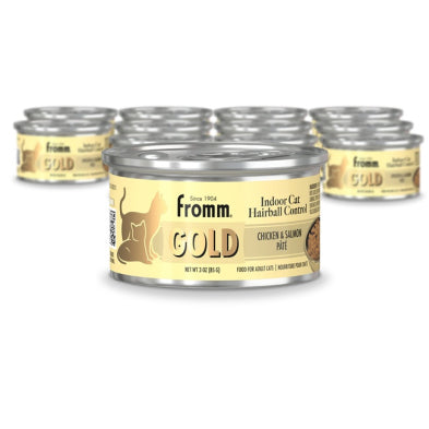 FROMM Gold CAT CAN Indoor/Hairball Chicken & Salmon Pate 3oz