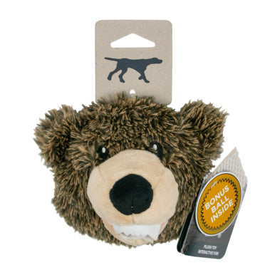 TALL TAILS 4" 2-in-1 Grizzly Bear Head Toy