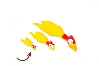 BUDZ Latex Dog Toy Chicken Squeaker 5.5" YELLOW