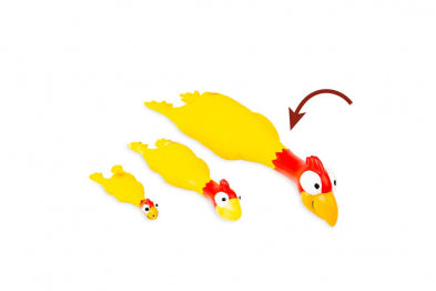 BUDZ Latex Dog Toy Chicken Squeaker 16.9" YELLOW