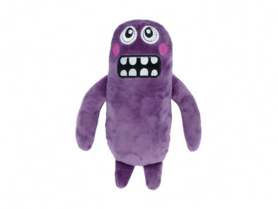 BUDZ Plush Dog Toy Monster CROQUE-TETE PURPLE 8"