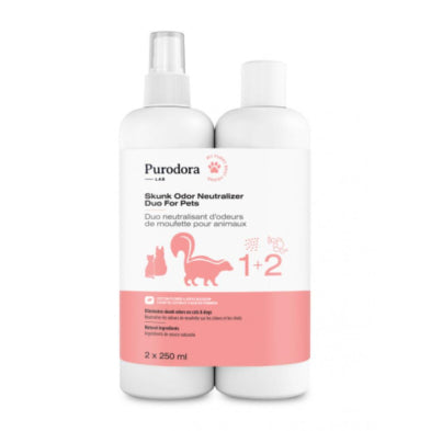 PURODORA Skunk Odor Neutralizer Duo for Pets 2x250ml