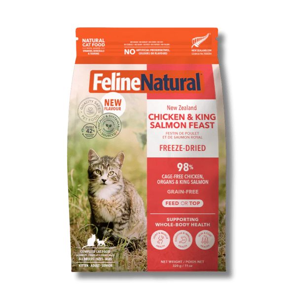 FELINE NATURAL CHICKEN & SALMON FEAST FREEZE-DRIED RAW CAT FOOD