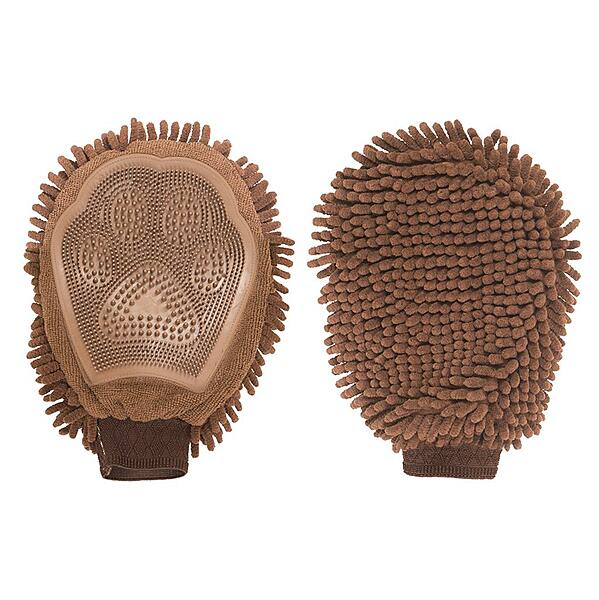Dirty Dog Grooming Mitt Brown 10x7"