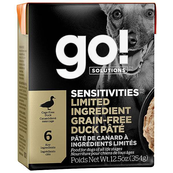 GO! Sensitivities LID GF Duck Pate 12.5OZ Tetra