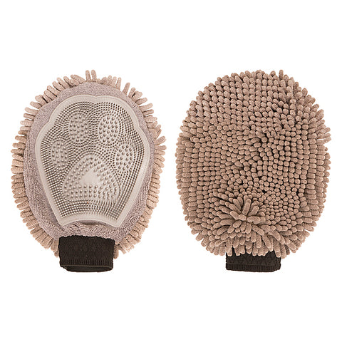 Dirty Dog Grooming Mitt Gray 10x7"
