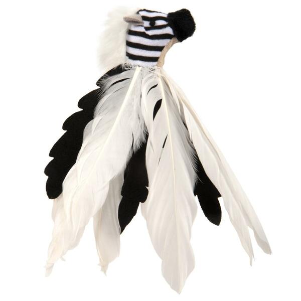 Zingy Zebra Toss & Chase Feathered | Cat