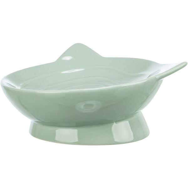 Viviana Elevated Ceramic Bowl Sage 5.5" | Cat