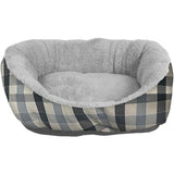 Fog Gray Plaid Cuddler 21x17