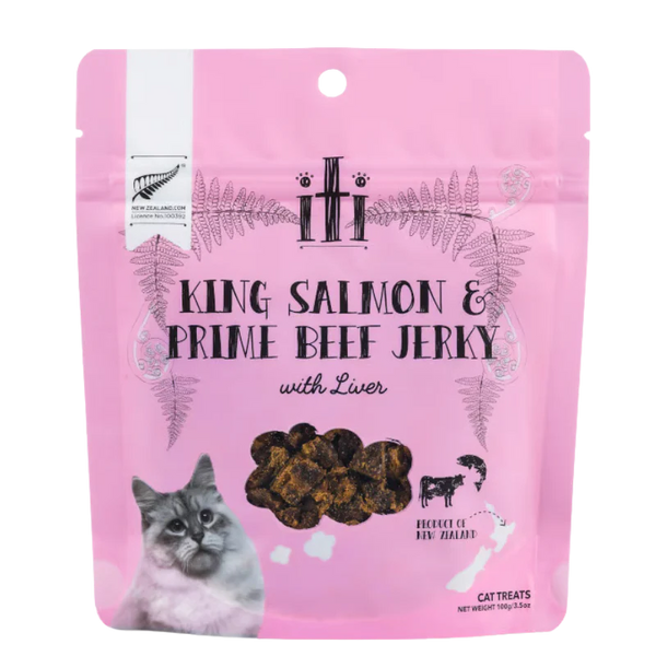 iTi - Treats - Cat - Air-Dried - King Salmon & Beef Jerky - 100g
