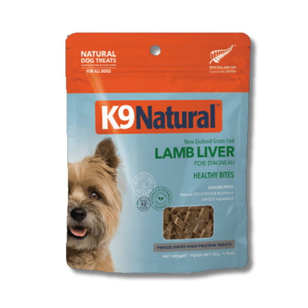 K9 Natural - Treats - Freeze-Dried - Healthy Bites - Lamb Liver - 50g