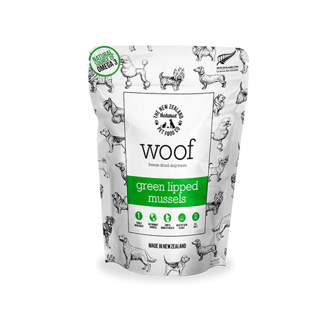 NZ Natural Pet Food Co- Treats - Woof - Green Lipped Mussels Treat 50g