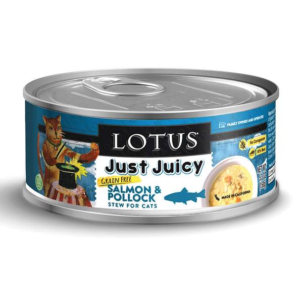 LOTUS JUST JUICY CAN: SALMON & POLLOCK STEW FOR CATS 24/CASE