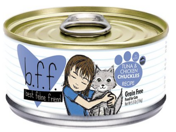 BFF CAN: "CHUCKLES" TUNA & CHICKEN IN GRAVY RECIPE CAT 24/CASE