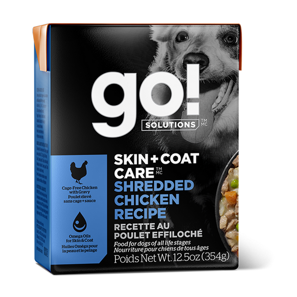 GO! DOG SKIN + COAT CARE Shredded Chicken Tetra