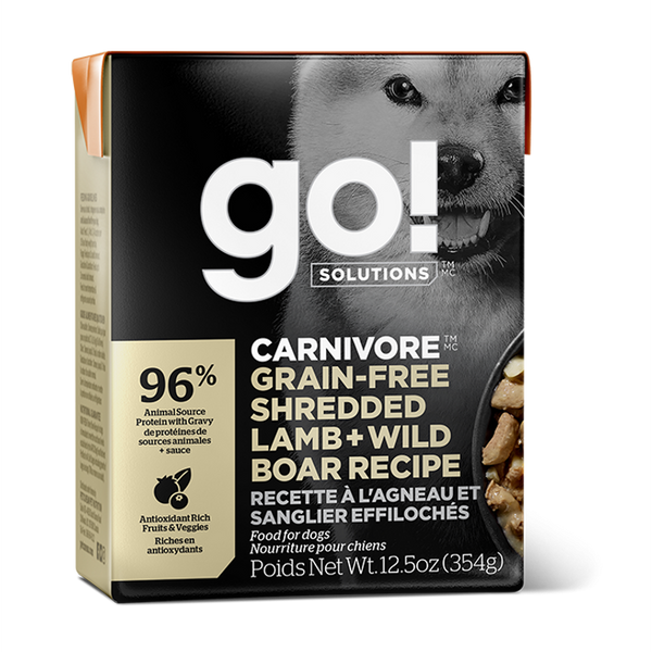 GO! : DOG CV GF Shredded Lamb + Wild Boar Tetra