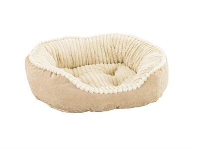 Carved Plush Bed Tan 26"