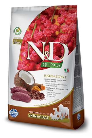 Farmina N&D Dog Quinoa Skin & Coat VENISON