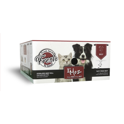 Moz Dog/Cat Raw Food Roll Beef