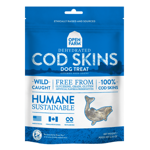 OPEN FARM : DEHYDRATED COD SKIN 2.25OZ