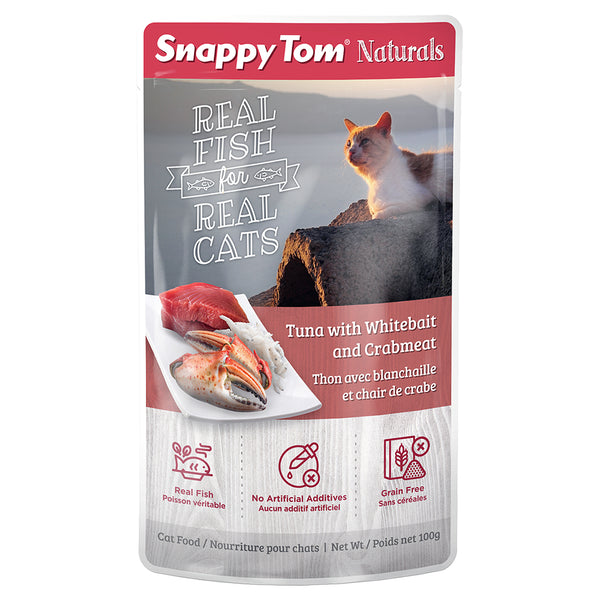 SNAPPY TOM: Tuna with Whitebait & Crab 100GM | Cat