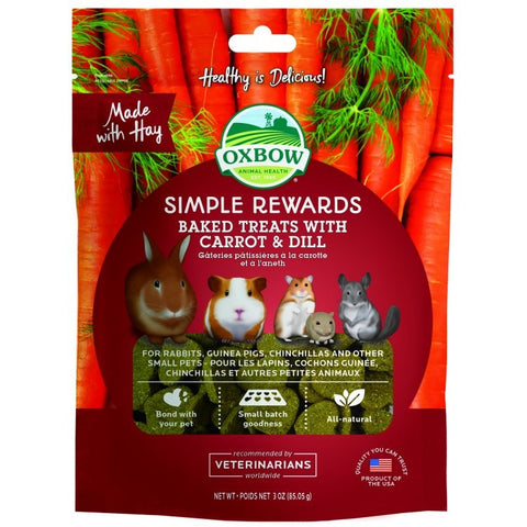 OXBOW Simple Rewards Baked Treats with Carrot & Dill 85g