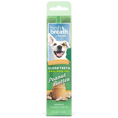 TropiClean Fresh Breath Clean Teeth Gel Peanut Butter 2 oz