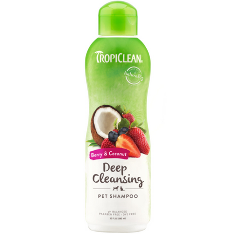 TropiClean Deep Cleansing Shampoo Berry & Coconut 20 oz