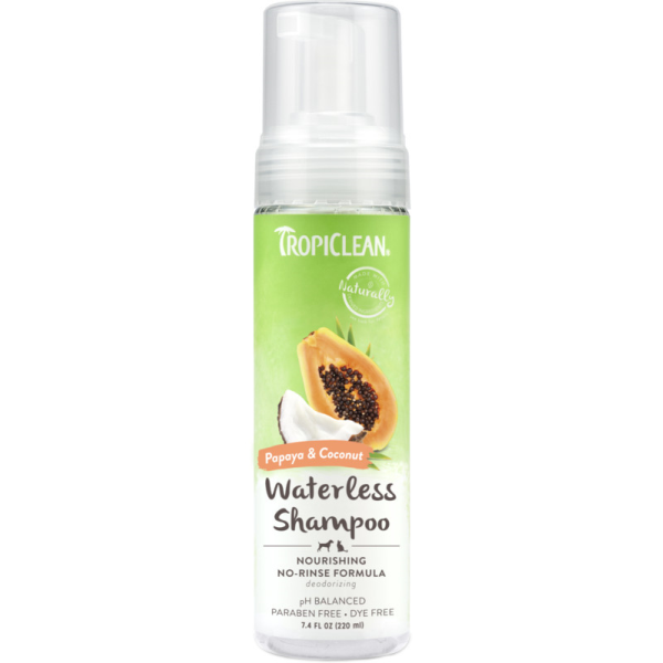 TropiClean Waterless Shampoo Papaya & Coconut 7.4 oz