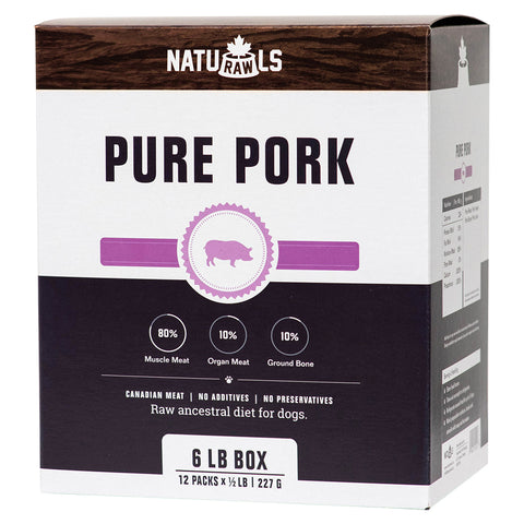 NATURAWLS: Frozen - Raw Pure Pork 12/227GM