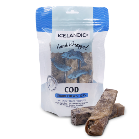 Icelandic+ Cod Skin Hand Wrapped Chew Stick 5" 3 pk 2.8 oz