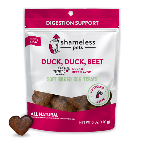 Shameless Pets Dog Soft Baked Treats Duck Duck Beet 6 oz