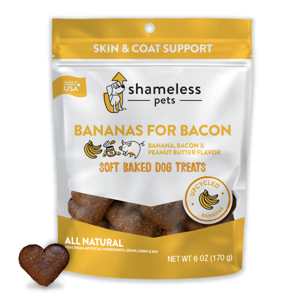 Shameless Pets Dog Soft Baked Treats Bananas for Bacon 6 oz