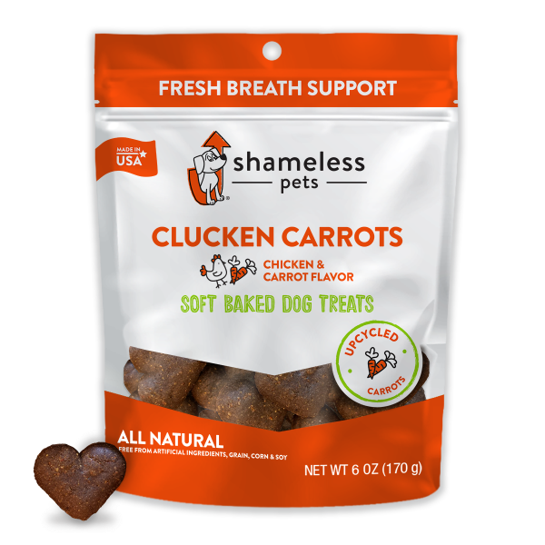 Shameless Pets Dog Soft Baked Treats Clucken' Carrots 6 oz