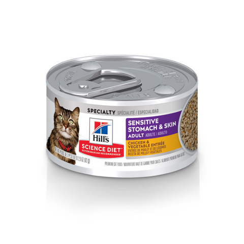 Hill's Science Diet Cat Sensitive Stomach & Skin Chicken Entree 2.9 oz
