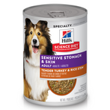 Hill's Science Diet Dog Adult SnstvStm&Sk Trk Entr 12.8oz