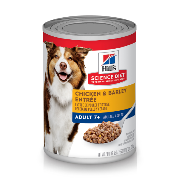 Hill's Science Diet Dog Adult 7+ Chk & Barley Entree 13oz