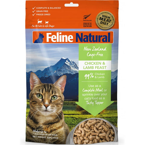 FELINE NATURAL CHICKEN & LAMB FEAST FREEZE-DRIED RAW CAT FOOD