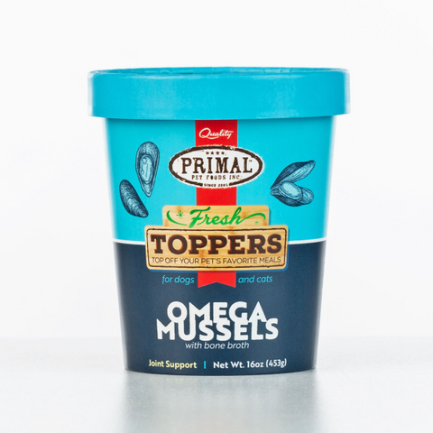 Primal Fresh Toppers Omega Mussels Frozen