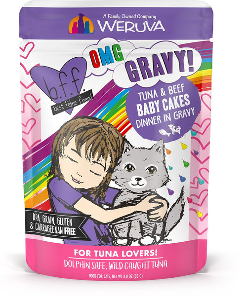 BFF POUCH: TUNA & BEEF "BABY CAKES" DINNER IN GRAVY CAT