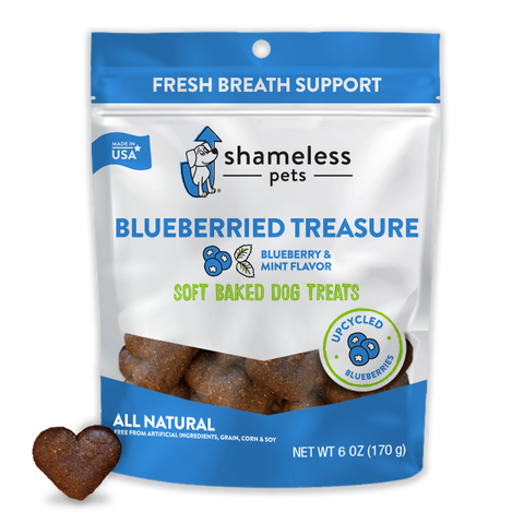 Shameless Pets Dog Soft Baked Treats Blueberried Treasure 6 oz
