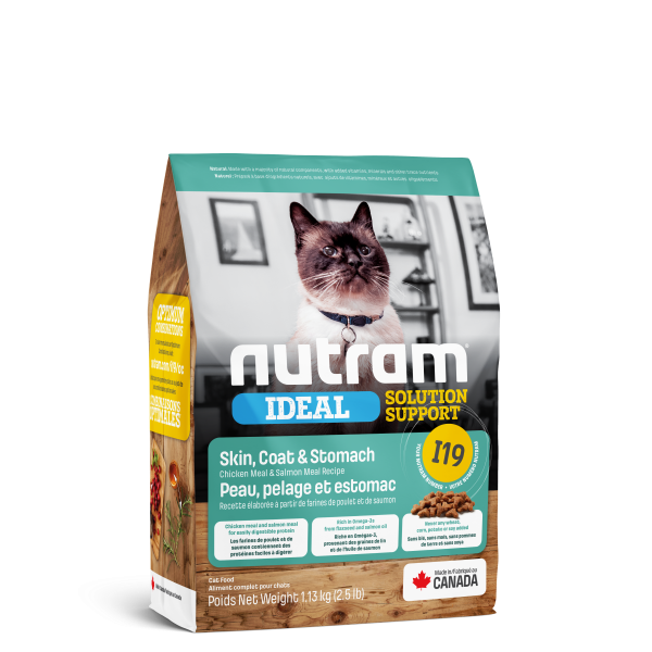 Nutram 3.0 Ideal Cat I19 Skin Coat & Stomach