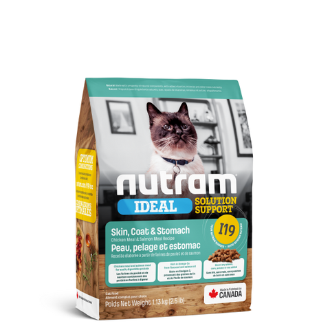 Nutram 3.0 Ideal Cat I19 Skin Coat & Stomach